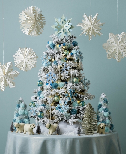 petit arbre de noël bleu