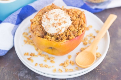 recettes hiver faciles: pommes au granola