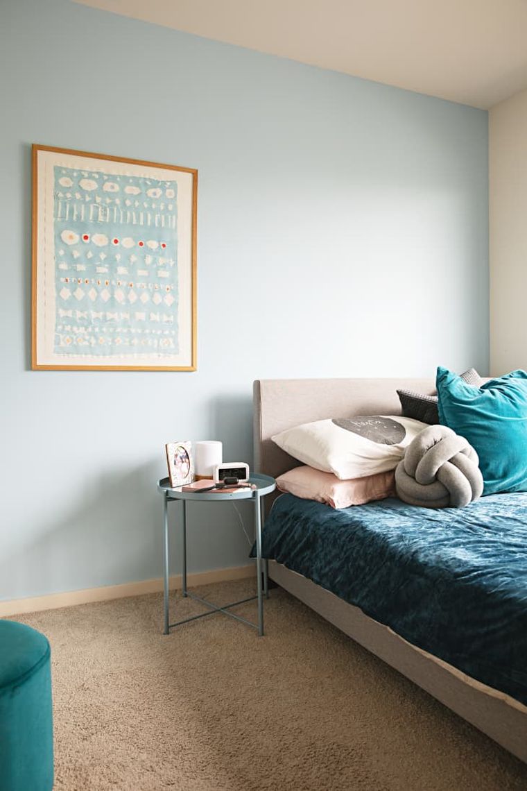 déco de chambre en bleu claire