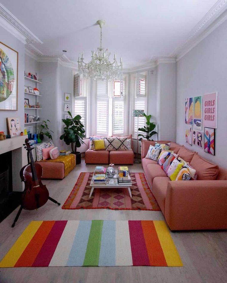 salon de déco colorée