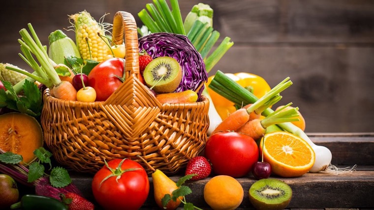 aliments sains fruits et légumes