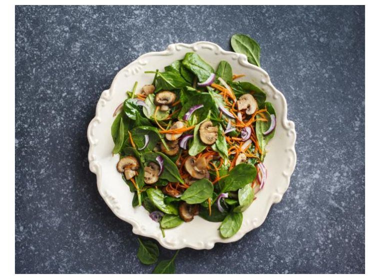 idee salade legere epinard champignon