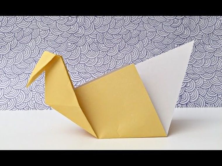 origami projet oiseau cigogne
