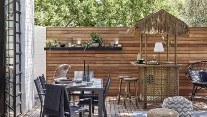 déco jardin 2021 avec bar en bois