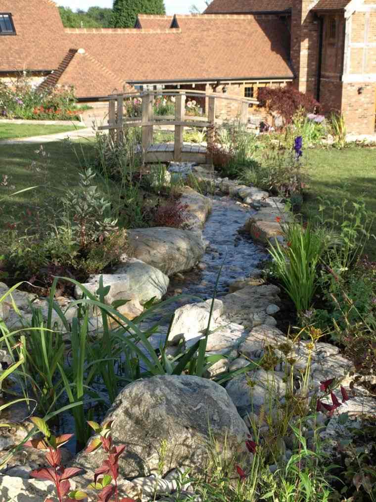 idée d'aménagement de jardin avec ruisseau