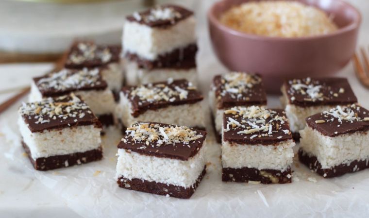 dessert facile barres sans cuisson noix coco chocolat