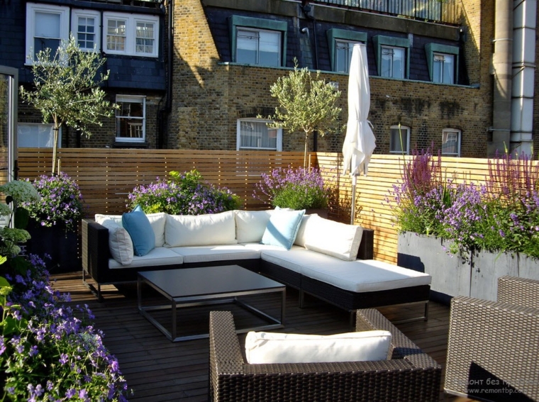idées terrasses extérieures avec salon de jardin 