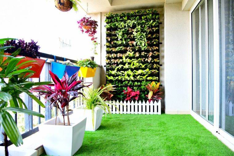 mur végétal extérieur DIY pour balcon