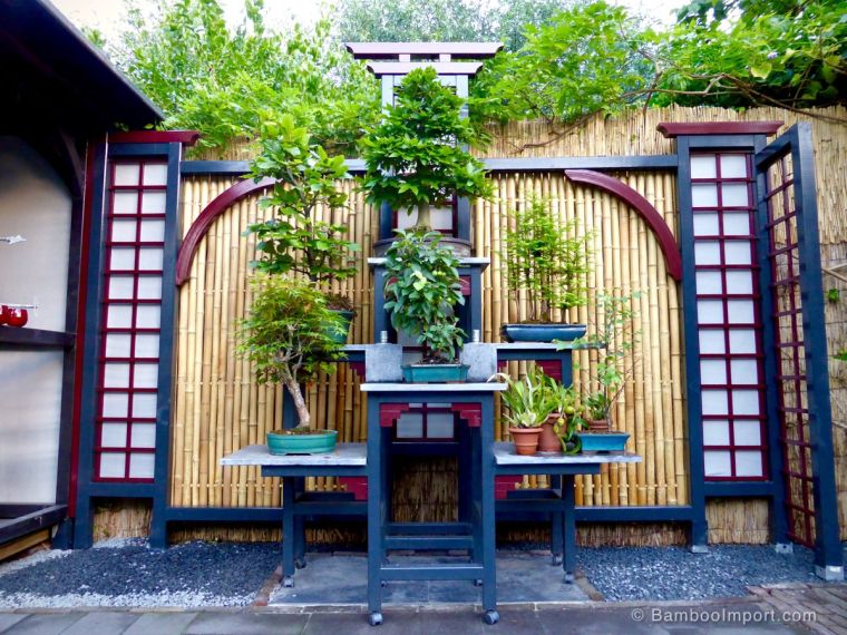 deco mur de jardin bambou