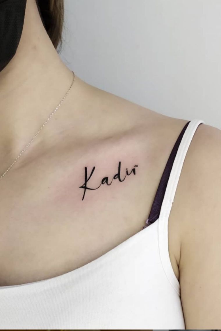 tatouage moderne avec lettres 