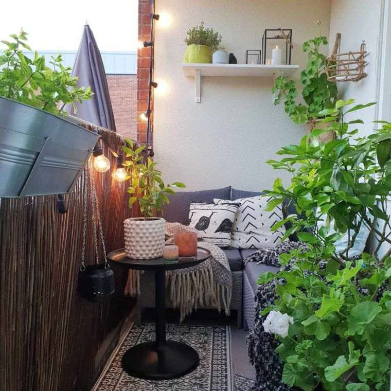 décoration de balcon avec des plantes vertes