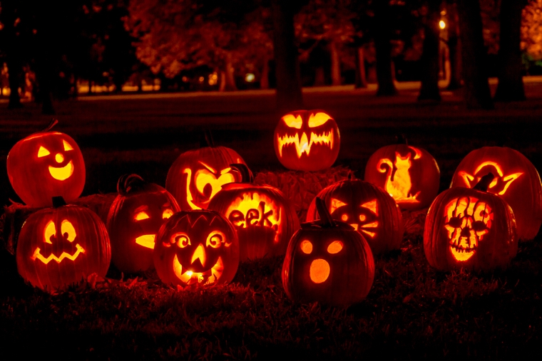 citrouilles lumieres effrayant
