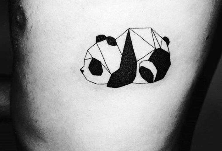tatouage panda origami