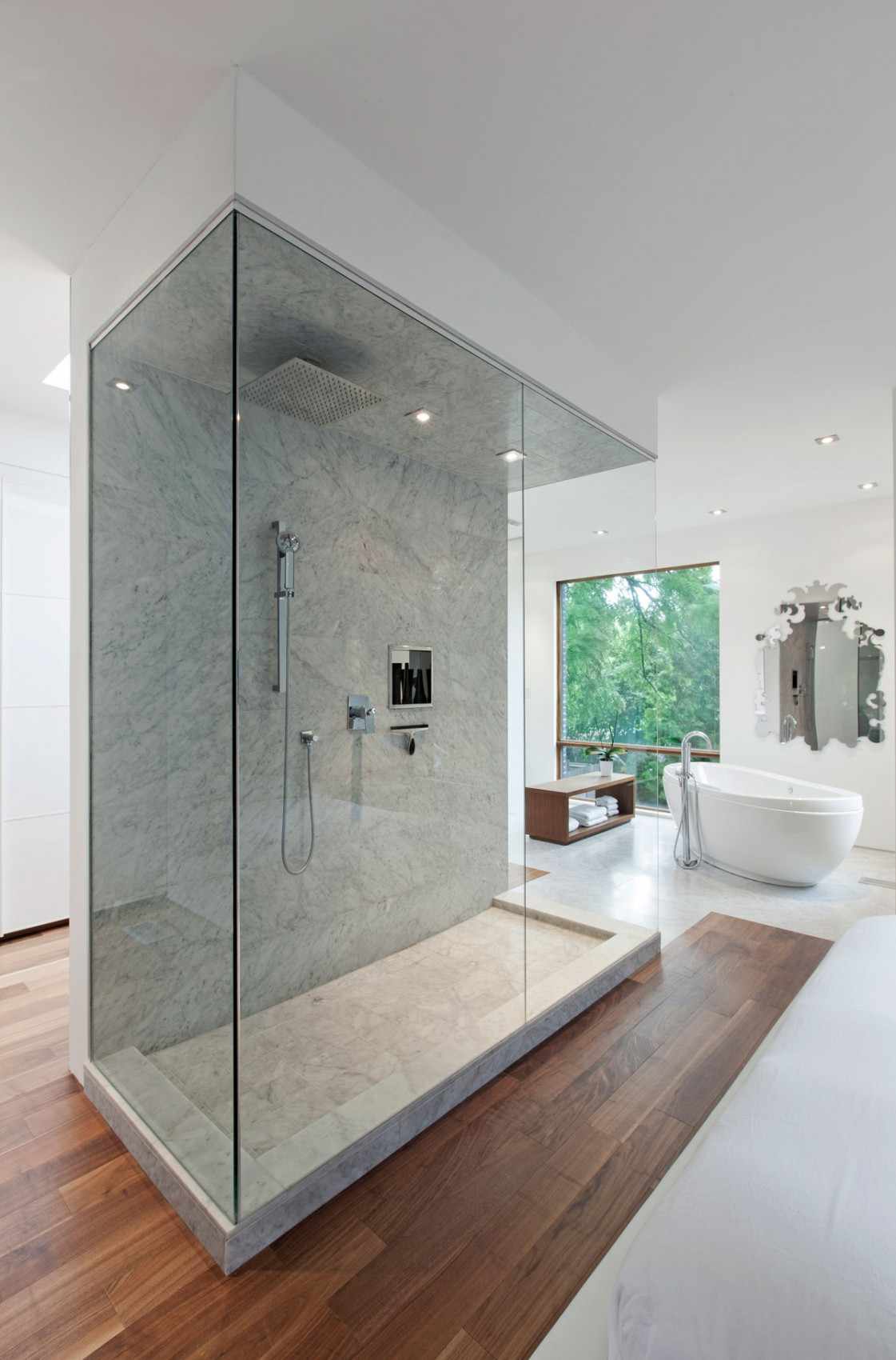 douche salle de bain tendance marbre 2022