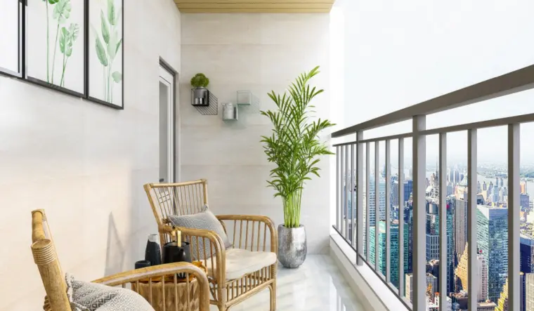 décoration élégante de balcon moderne