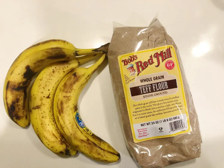 ingrédients pain bananes mûres teff
