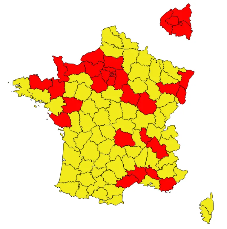 carte france regions pollen