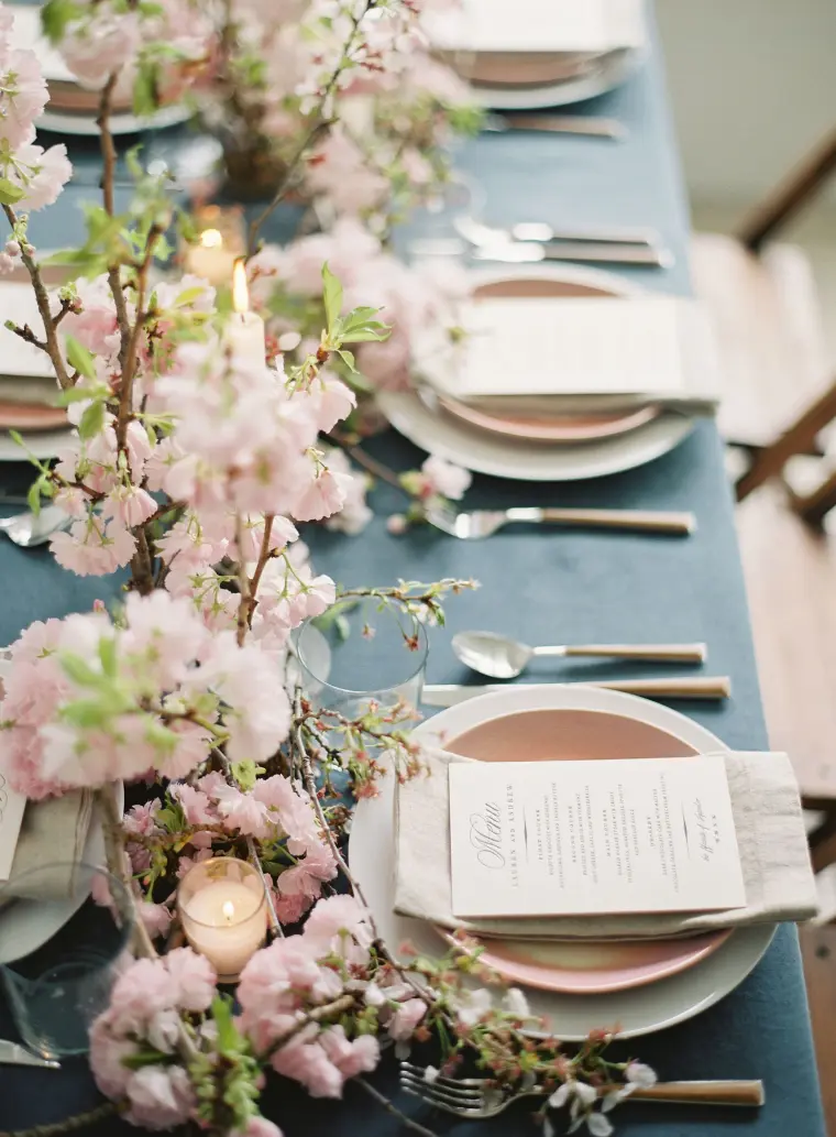 déco de table printemps mariage en couleurs pastel 