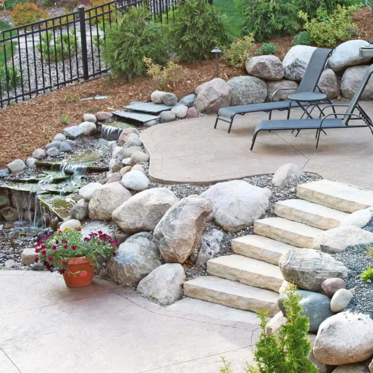 facilité entretien decoration jardin pierre