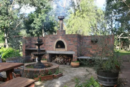 four à bois idée d'aménagement extérieur