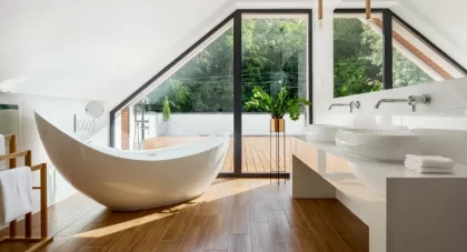 salle bain feng shui couleurs terreuses