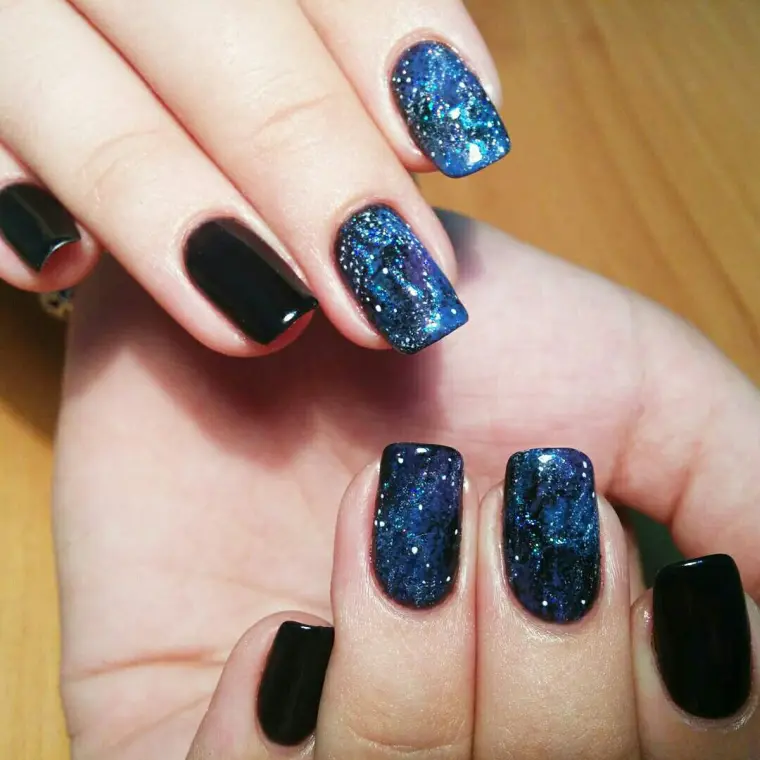 galaxy nail art décoration d'ongles moderne