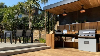 barbecue extérieur fixe moderne