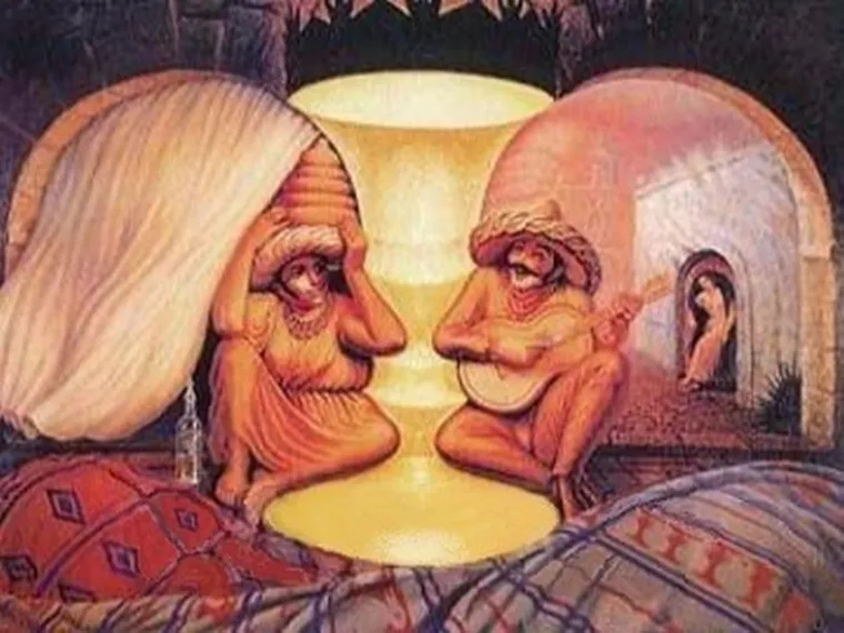illusion optique couple musiciens