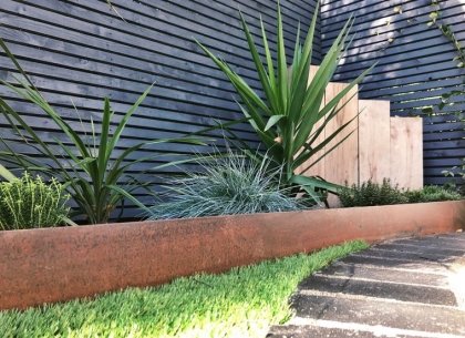 bordure de jardin acier corten design