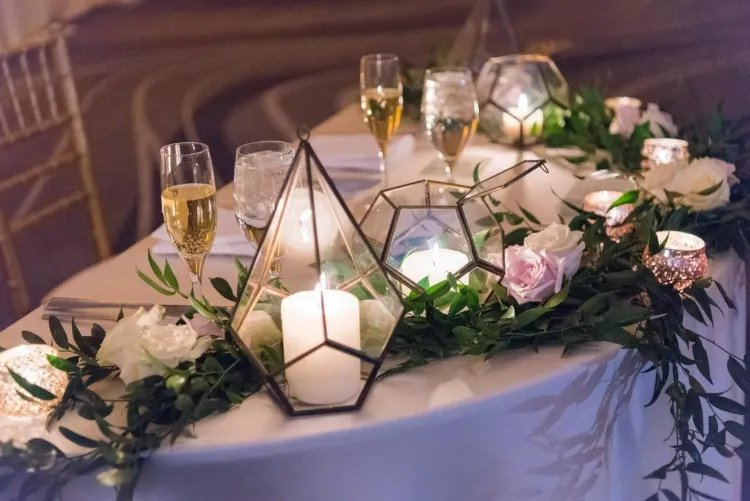 centre de table mariage fleurs bougies