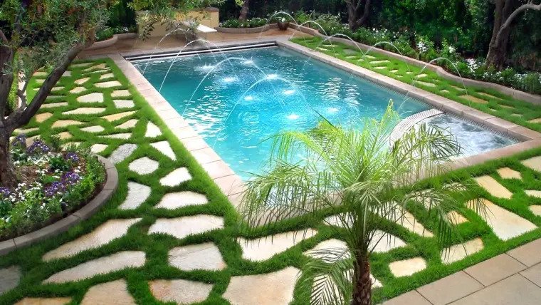 couverture piscine bois jardin