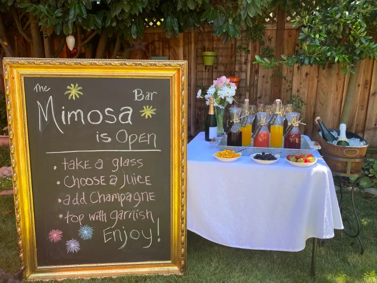 fête bar mimosas cocktails