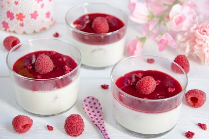 panna cotta sauce framboise