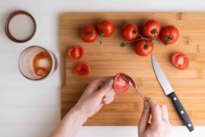 ramasser tomates pour semis
