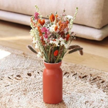 bouquet de fleurs séchées en couleurs