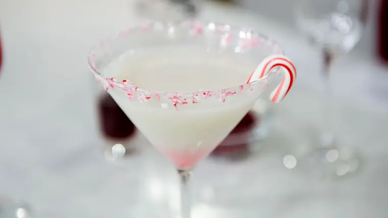 cocktail à la menthe pour Noël 