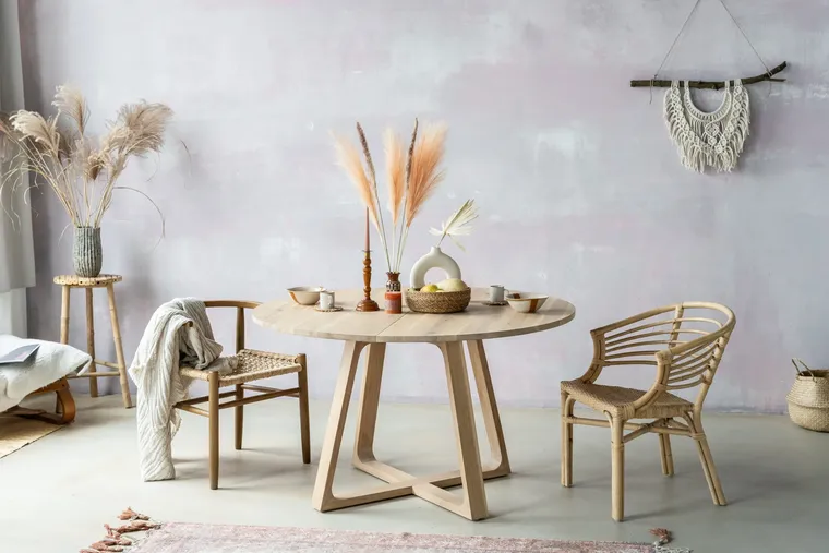 table à manger ronde en bois design scandinave
