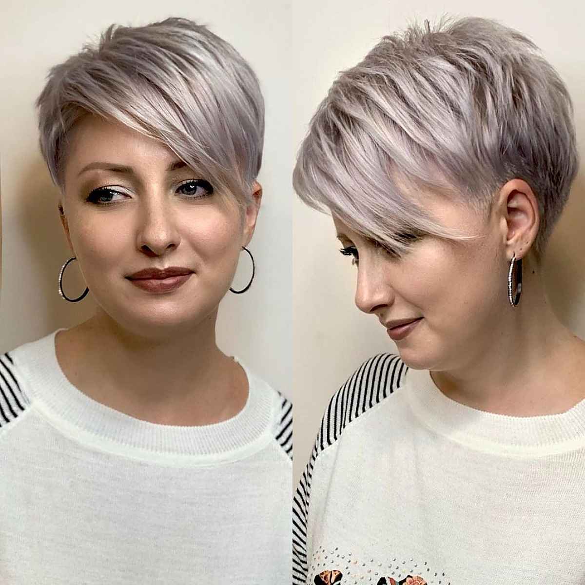 coupe pixie femme 2023 shaggy visage carré tendance cheveux courts