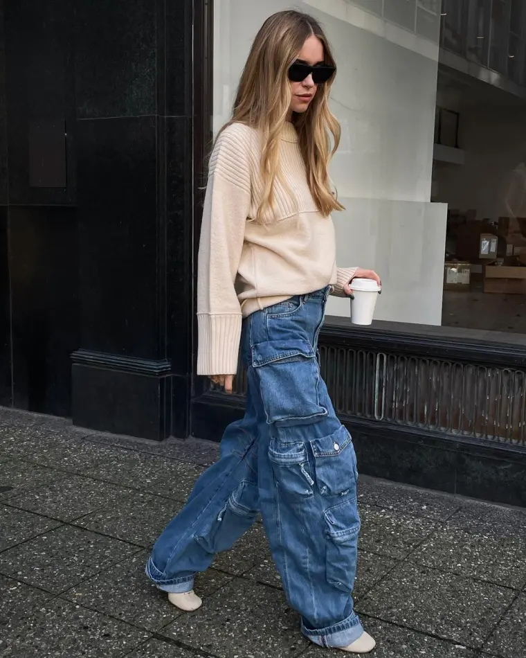 jeans à la mode cargo comment le porter