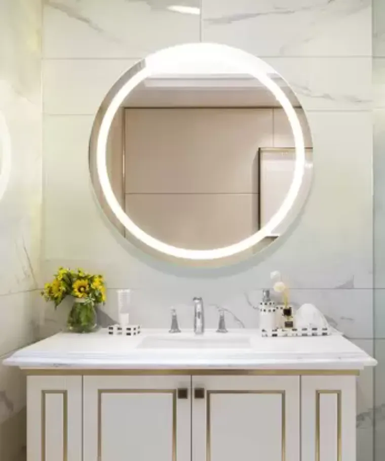 miroir éclairé salle bain
