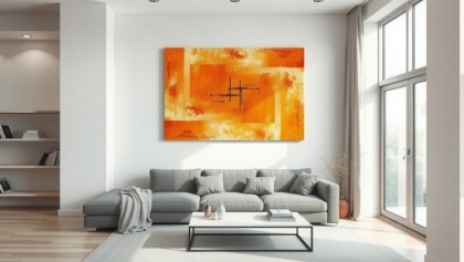 art abstrait toile élément phare design intérieur