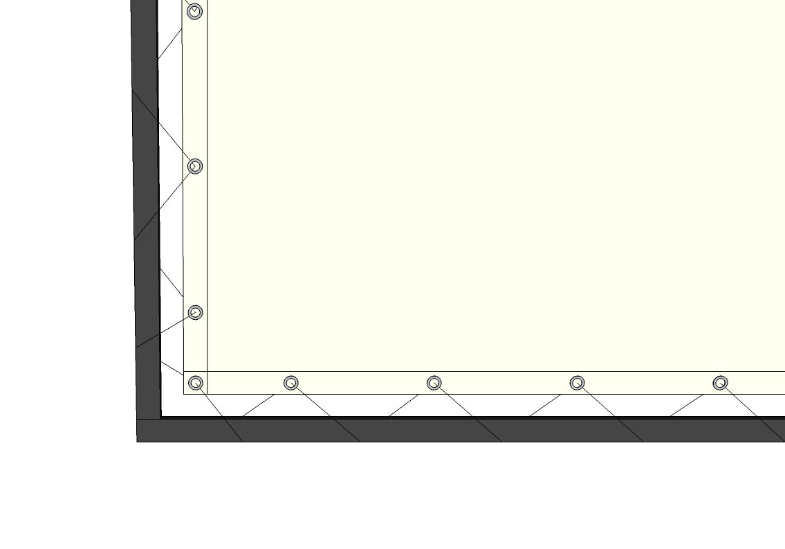 sandow élastique enroulé autour structure