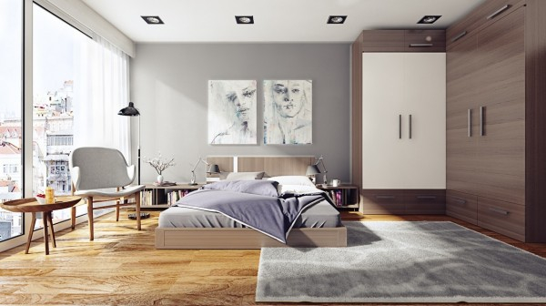Chambre simple moderne