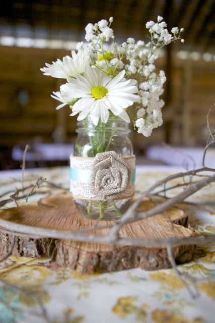 Decoration bocaux table mariage