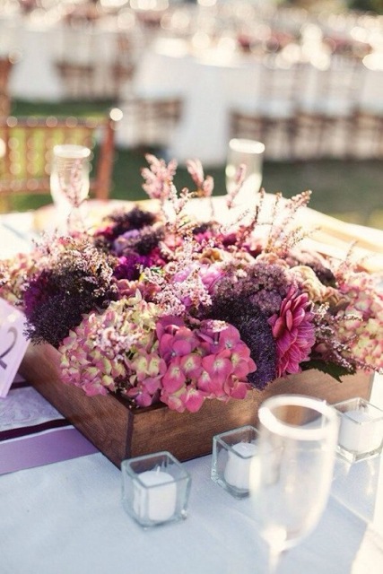 Decoration de table violet