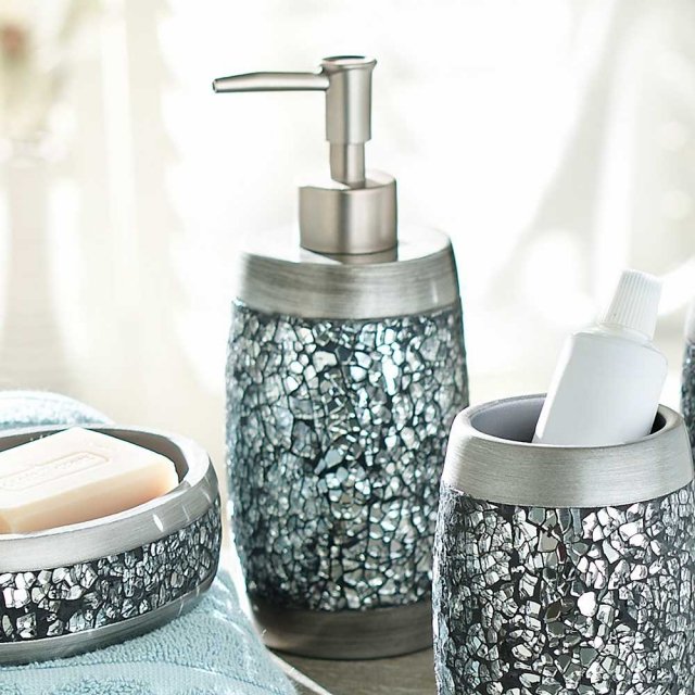 accessoires salle de bain design-mosaïque-miroir