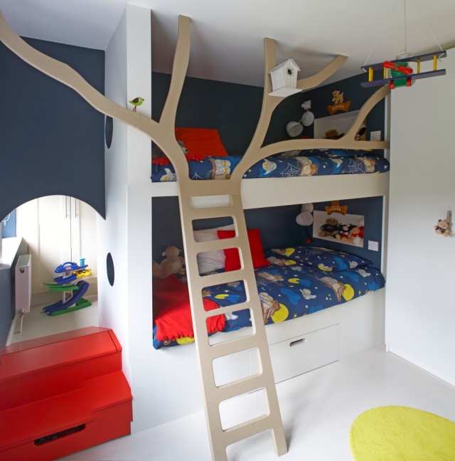 aménagement-chambre-enfant-amusant-intelligent-lits-perchés