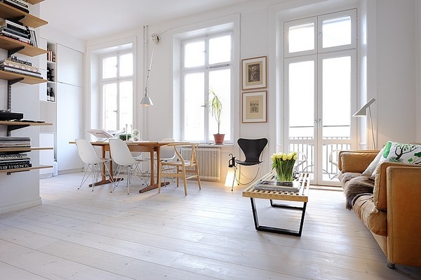appartement bois blanc style suédois