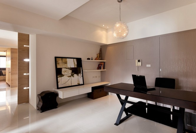 appartement design minimaliste espace bureau