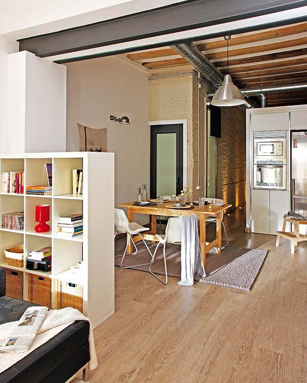 appartement moderne cosy bois barcelone